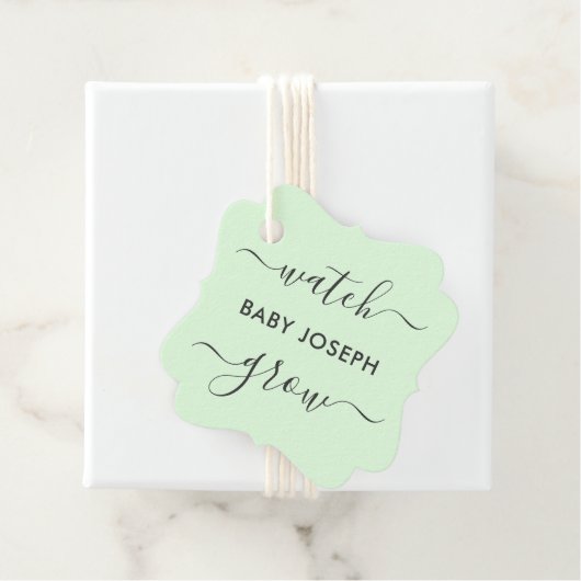 時計ベビーの成長、植物の贈り物のラベル、メッセージカード フェイバータグ (インサイチュ)