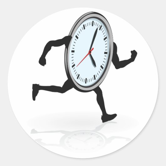 時計ランニングのシール ラウンドシール (正面)