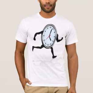 時計ランニングのメンズTシャツ Tシャツ