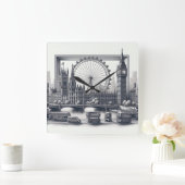 時計ロンドン橋 スクエア壁時計 (ホーム)