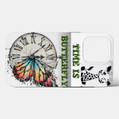 時計上の蝶と小⌚さなジェラフェIPADケース Case-Mate iPhoneケース (裏面 (横))