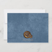 時計仕掛けと革、4.5x6.25 ウェディング 招待状 (裏面)