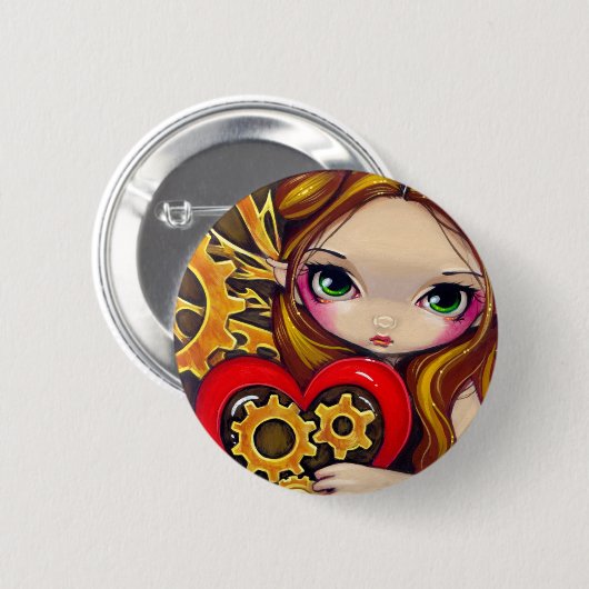 "時計仕掛けのバレンタイン"ボタン 缶バッジ (正面&裏面)