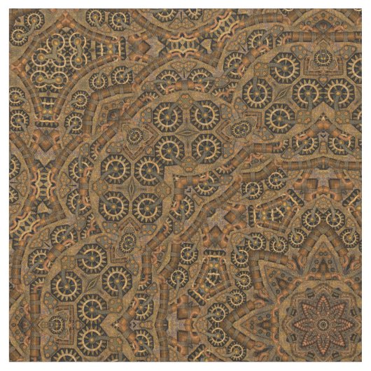 時計仕掛けのヴィンテージ産業Steampunk ファブリック (クローズアップ)