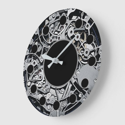 時計仕掛けは銀製の柱時計を連動させます ラージ壁時計 (傾斜)