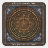 時計仕掛け時計タイムスティームパンクビクトリアン スクエアシール (正面)