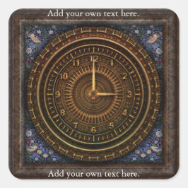 時計仕掛け時計タイムスティームパンクビクトリアン スクエアシール