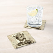 時計仕掛け脳スチームパンクヴィンテージ スクエアペーパーコースター (インサイチュ)