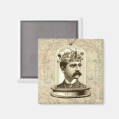 時計仕掛け脳スチームパンクヴィンテージ マグネット (正面/裏面)