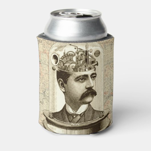 時計仕掛け脳スチームパンクヴィンテージ 缶クーラー (缶裏面)