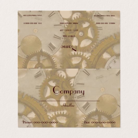 時計仕掛け 名刺 (外部フラット)