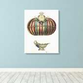 時計付きバロック風バルーン キャンバスプリント (インサイチュ (ウッドフロア))