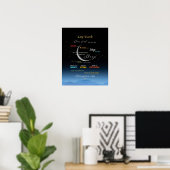 時計保夜祈りの言葉ポスター ポスター (ホームオフィス)