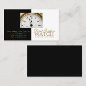 時計修理サービス時計製造ブラックカードとホワイトカード 名刺 (正面/裏面)
