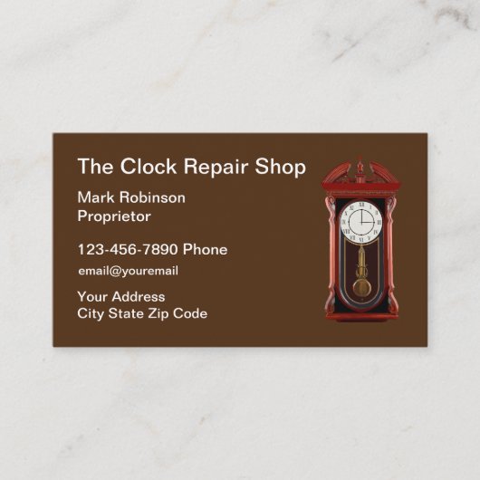 時計修理工場 名刺 (正面)