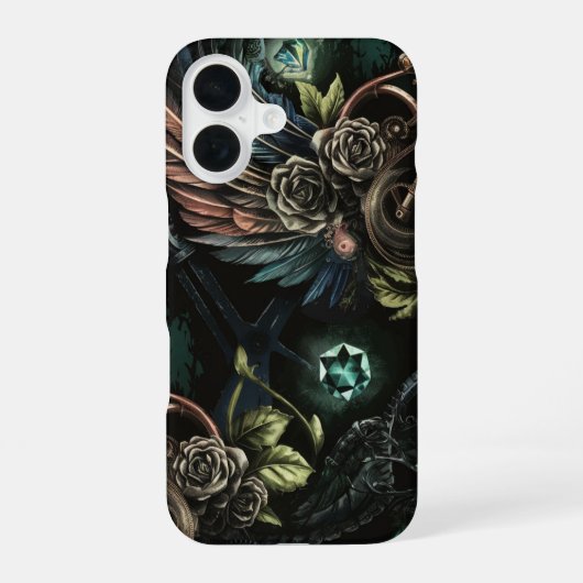 時計加工美学Steampunk Mechの美しい iPhone 16ケース (裏面)