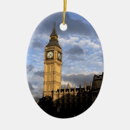 時計台 セラミックオーナメント (正面)