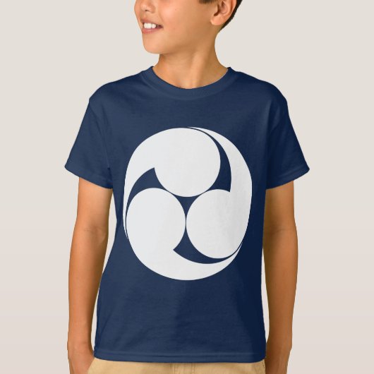 時計回りに3本の渦巻き（地貫） Tシャツ (正面)