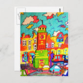 時計塔おもしろい ポストカード (正面/裏面)