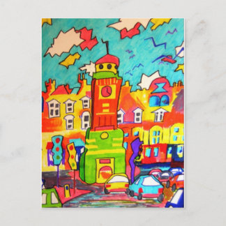 時計塔おもしろい ポストカード