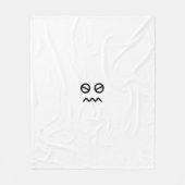 時計塔の白黒の写真 フリースブランケット (正面)