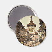 時計塔,ベルン,町,スイスヴィンテージ マグネット (正面/裏面)
