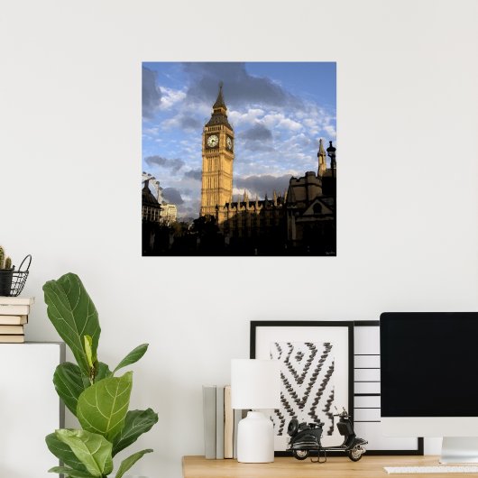 時計塔 ポスター (ホームオフィス)