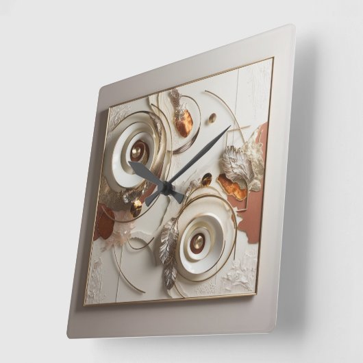 時計壁芸術 スクエア壁時計 (傾斜)