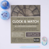 時計大顔，時計科広告学者 チラシ (シングル)