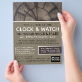 時計大顔，時計科広告学者 チラシ (手)