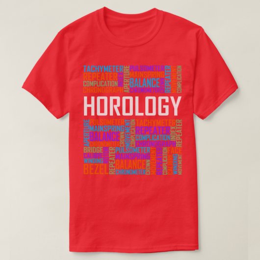 時計学用語 Tシャツ (デザイン正面)