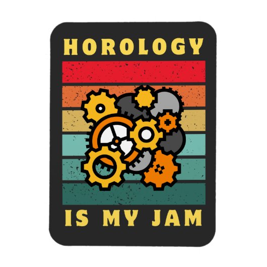時計学者の時計学は私のジャム マグネット (縦)