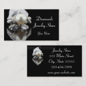 時計屋の真珠のリングの名刺 名刺 (正面/裏面)