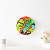 時計抽象芸術アートグラフィティギャラリー19 ラウンド壁時計 (ホーム)
