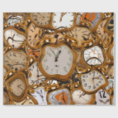 時計時計時計オフィスのワークスクールクラブショップのクリスタル ラッピングペーパー (フラット)