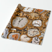 時計時計時計オフィスのワークスクールクラブショップのクリスタル ラッピングペーパー (アンロールド)