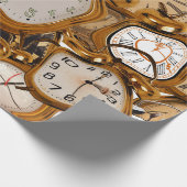 時計時計時計オフィスのワークスクールクラブショップのクリスタル ラッピングペーパー (角)