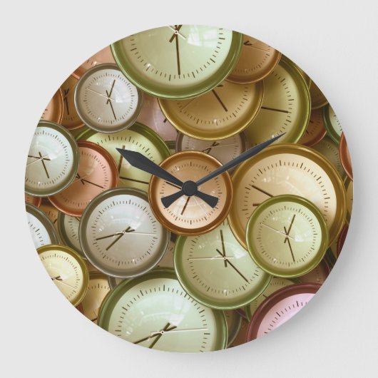 時計時計時計オフィスのワークスクールクラブショップのクリスタル ラージ壁時計 (正面)