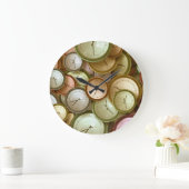 時計時計時計オフィスのワークスクールクラブショップのクリスタル ラージ壁時計 (ホーム)