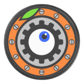 時計用オレンジ アイスホッケーパック (正面)