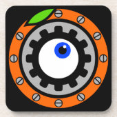 時計用オレンジ コースター (正面)