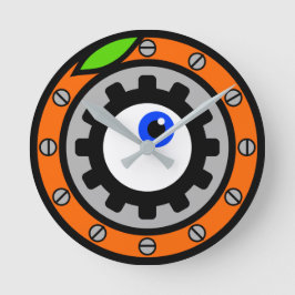 時計用オレンジ ラウンド壁時計