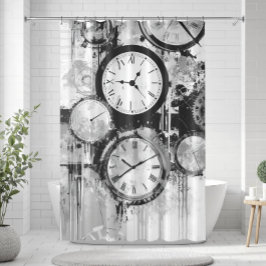 時計用シャワーカーテン シャワーカーテン