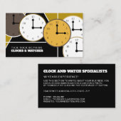 時計用顔、時計学者 名刺 (正面/裏面)