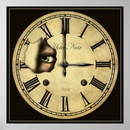 時計監視小型ポスタープリント ポスター (正面)