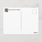 時計目玉の黒白猫のポストカード - スチームパンク ポストカード (裏面)