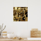 時計真鍮 ポスター (キッチン)