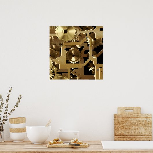 時計真鍮 ポスター (キッチン)