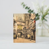 時計素晴らし、ルーアン、フランスヴィンテージPhotochrom ポストカード (スタンド正面)