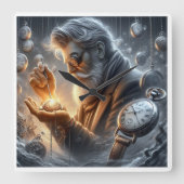 時計職人の壁時計 スクエア壁時計 (正面)